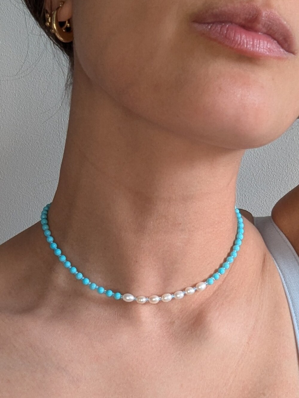 Full Bead Mode Pearl Beaded Necklace